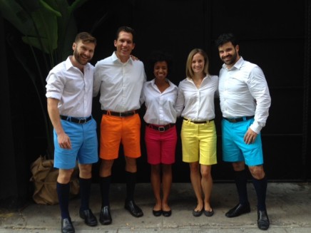 Not TECHNICALLY a Fashion Week shot, but how cute are these #laners in their Bermuda shorts?!! We just had to share.